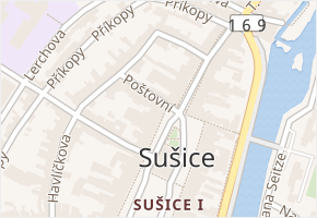 Poštovní v obci Sušice - mapa ulice