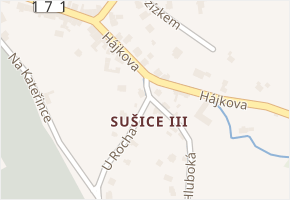Sušice III v obci Sušice - mapa části obce