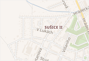 V Lukách v obci Sušice - mapa ulice