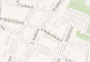 V Rybníčkách v obci Sušice - mapa ulice