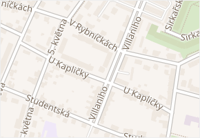 Villaniho v obci Sušice - mapa ulice