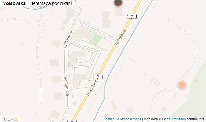 Mapa Volšovská - Firmy v ulici.