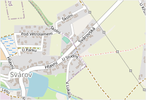 Krátká v obci Svárov - mapa ulice
