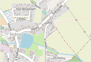 V Lukách v obci Svárov - mapa ulice