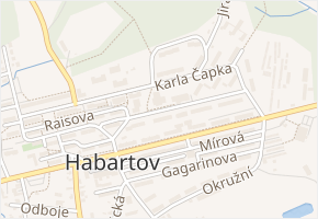Československé armády v obci Svatava - mapa ulice