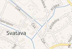 ČSA v obci Svatava - mapa ulice