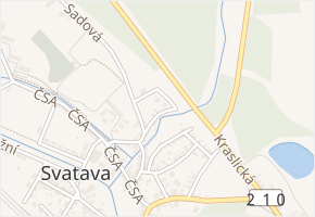 Krátká v obci Svatava - mapa ulice