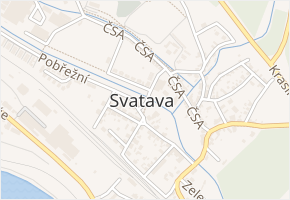 Svatava v obci Svatava - mapa části obce