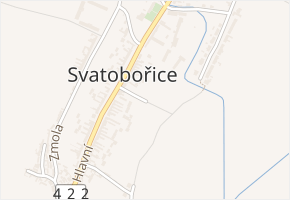 U Zvonice v obci Svatobořice-Mistřín - mapa ulice