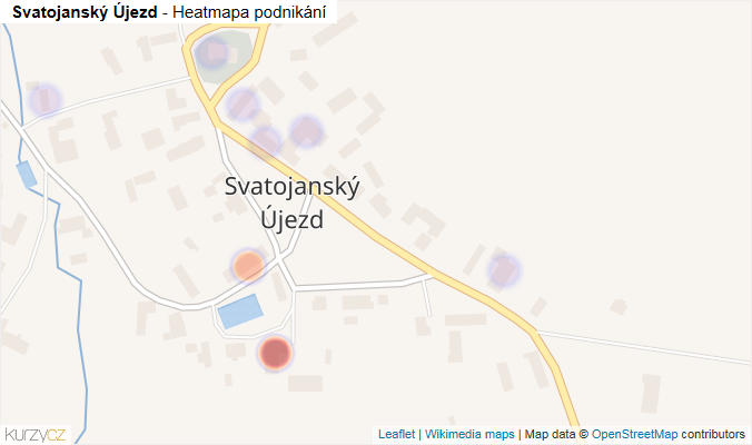 Mapa Svatojanský Újezd - Firmy v části obce.
