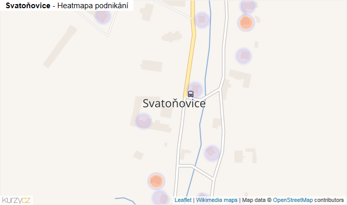 Mapa Svatoňovice - Firmy v části obce.
