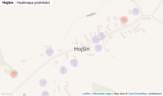 Mapa Hojšín - Firmy v části obce.