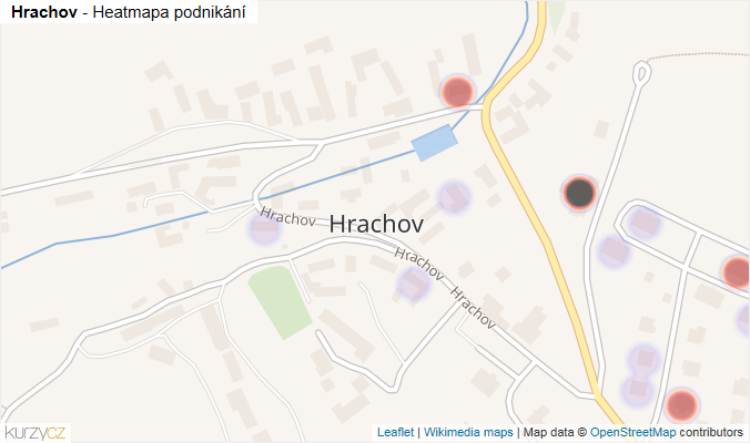 Mapa Hrachov - Firmy v části obce.