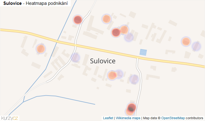 Mapa Sulovice - Firmy v části obce.