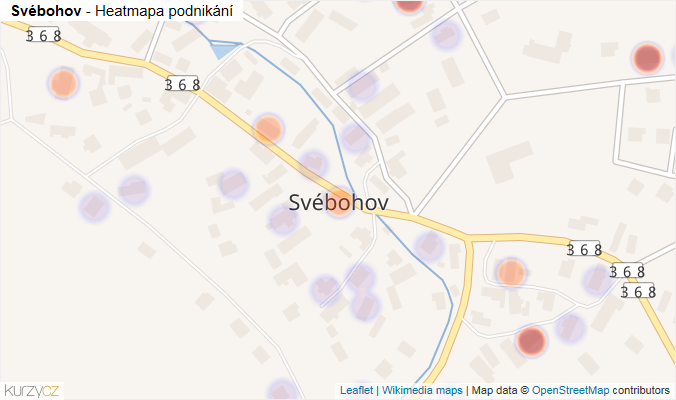 Mapa Svébohov - Firmy v části obce.