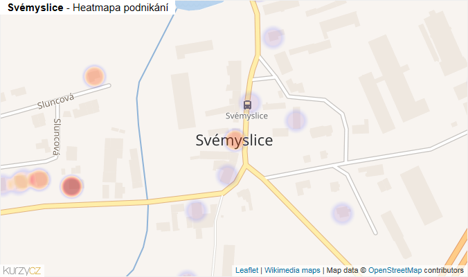 Mapa Svémyslice - Firmy v části obce.