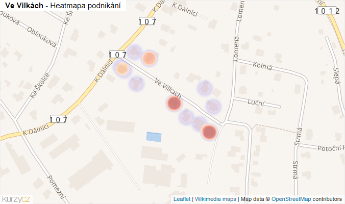 Mapa Ve Vilkách - Firmy v ulici.