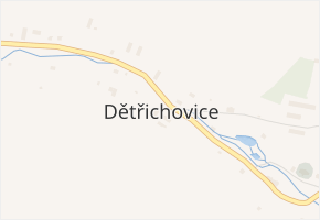 Dětřichovice v obci Světlá Hora - mapa části obce