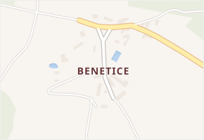 Benetice v obci Světlá nad Sázavou - mapa části obce