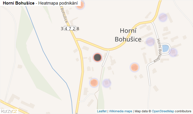 Mapa Horní Bohušice - Firmy v ulici.