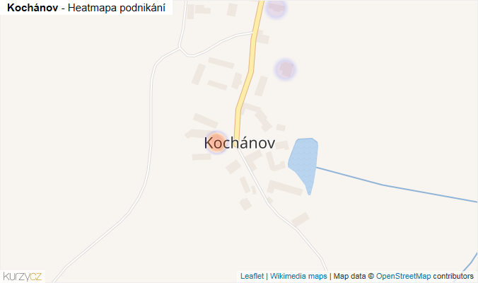 Mapa Kochánov - Firmy v části obce.