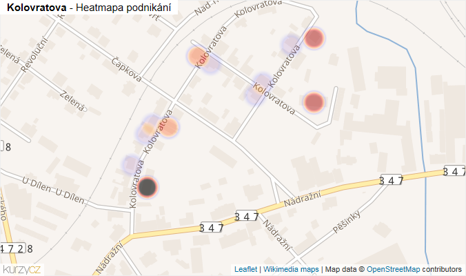 Mapa Kolovratova - Firmy v ulici.