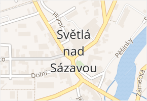 Nerudova v obci Světlá nad Sázavou - mapa ulice