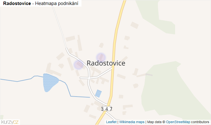Mapa Radostovice - Firmy v části obce.