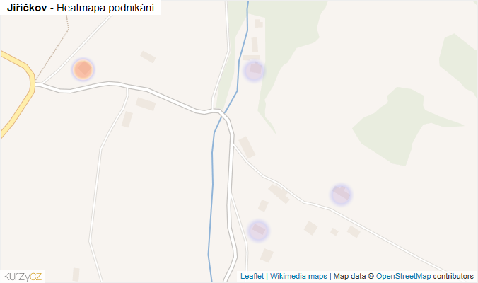 Mapa Jiříčkov - Firmy v části obce.