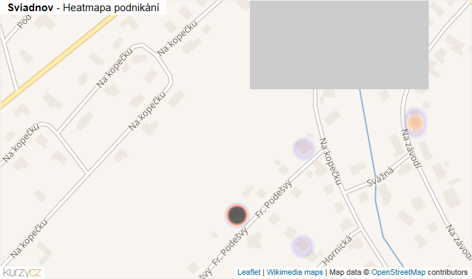 Mapa Sviadnov - Firmy v obci.