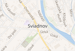 Na nábřeží v obci Sviadnov - mapa ulice