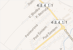 Pasteurova v obci Sviadnov - mapa ulice