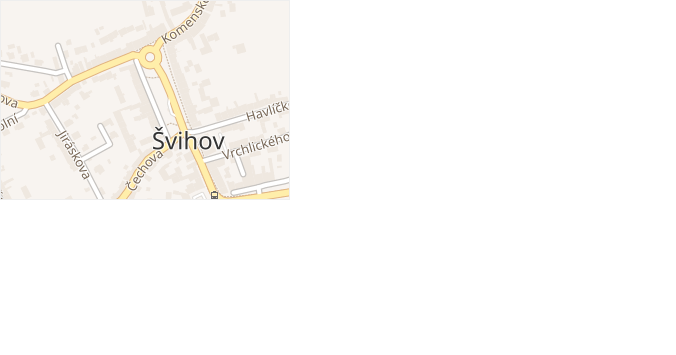 nám. T. G. Masaryka v obci Švihov - mapa ulice