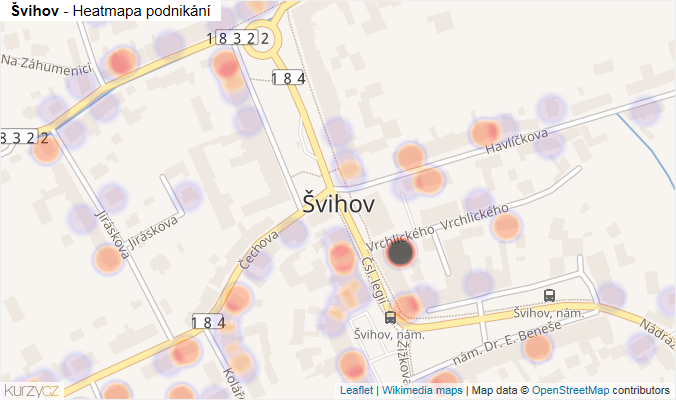 Mapa Švihov - Firmy v části obce.