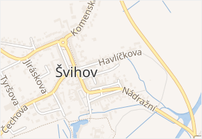 Vrchlického v obci Švihov - mapa ulice