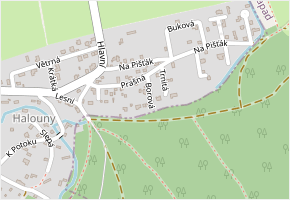 Borová v obci Svinaře - mapa ulice