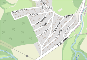 K Čihátku v obci Svinaře - mapa ulice