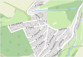 K Hájovně v obci Svinaře - mapa ulice
