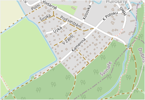 Kamenná v obci Svinaře - mapa ulice