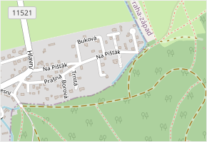 Modřínová v obci Svinaře - mapa ulice