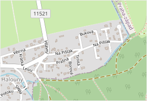 Na Pišťák v obci Svinaře - mapa ulice