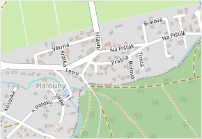 Prašná v obci Svinaře - mapa ulice