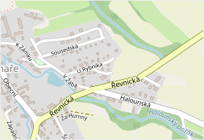 Višňová v obci Svinaře - mapa ulice