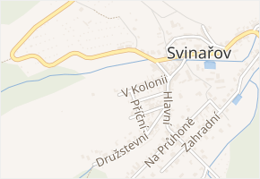 V Kolonii v obci Svinařov - mapa ulice