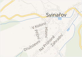 Za Villou v obci Svinařov - mapa ulice