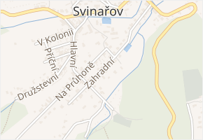 Zahradní v obci Svinařov - mapa ulice