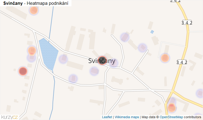 Mapa Svinčany - Firmy v části obce.