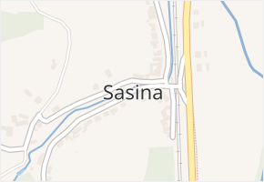 Sasina v obci Svitávka - mapa části obce