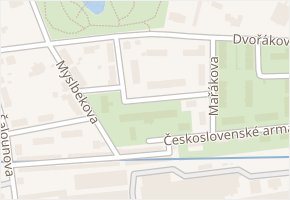 Bohuslava Martinů v obci Svitavy - mapa ulice