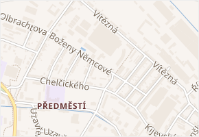 Boženy Němcové v obci Svitavy - mapa ulice